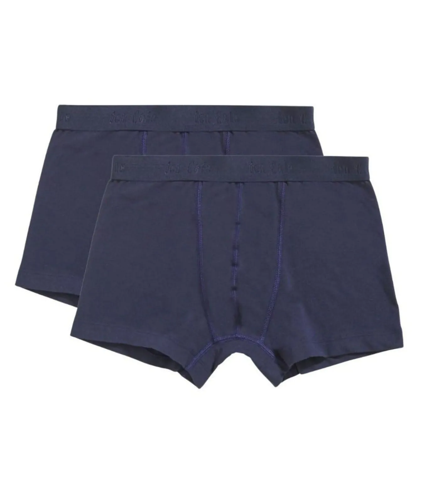 2-pak Jongens boxershorts Organic - Biologisch katoenen kinder onderbroeken - Zwart - Grijs - Donkerblauw