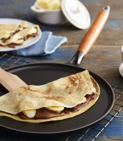 Pannenkoekenpan - Zwart - ø 28 cm - geëmailleerde anti-aanbaklaag