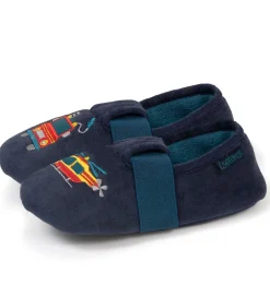 Pantoffels Jongen Brandweerman Navy