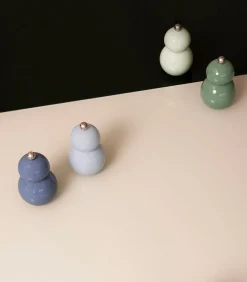 Peper/zoutmolen H12cm groen Betty - set/2