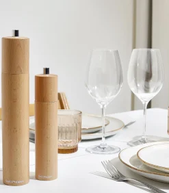 Peper/zoutmolen 4,5xH21,5cm hout bruin Grind