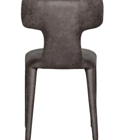 Permit Eetkamerstoelen - Leerlook - Zwart/Grijs - Set van 6