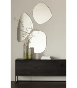 Philou Spiegel - Glas/Metaal - Zwart - 80x50x0,5