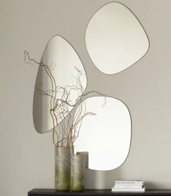 Philou Spiegel - Glas/Metaal - Zwart - 60x55x0,5