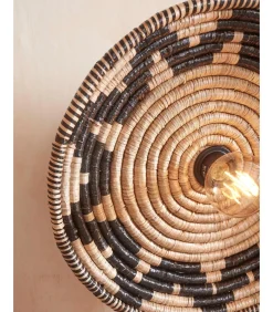 Plafonniere Andros - Naturel/Zwart - Ø45cm