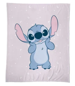 Plaid met print 100% polyester, DISNEY HOME STITCH HAPPY