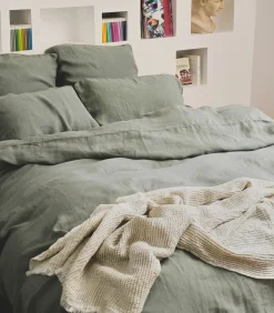 Plaid van katoen en linnen, HONEYCOMB DECO