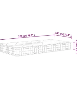 Pocketveringmatras middelhard-hard 100x200 cm