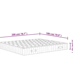Pocketveringmatras middelhard-hard 180x200 cm