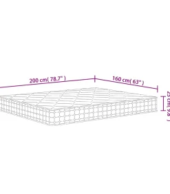 Pocketveringmatras middelhard-hard 160x200 cm Super King Size
