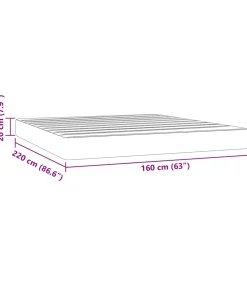 Pocketveringmatras 160x220x20 cm fluweel roze