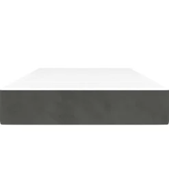 Pocketveringmatras 90x210x20 cm fluweel donkergrijs