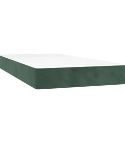 Pocketveringmatras 120x190x20 cm fluweel donkergroen