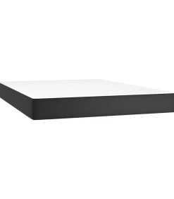 Pocketveringmatras 140x190x20 cm kunstleer zwart