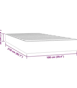 Pocketveringmatras 100x210x20 cm fluweel zwart
