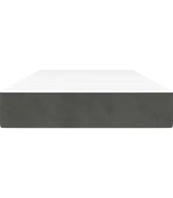Pocketveringmatras 100x210x20 cm fluweel donkergrijs