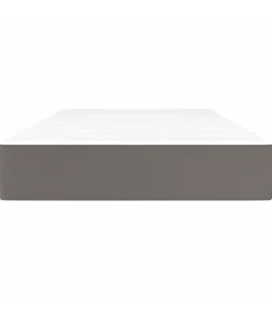 Pocketveringmatras 120x190x20 cm kunstleer grijs