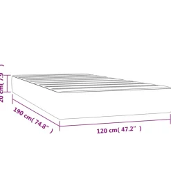 Pocketveringmatras 120x190x20 cm kunstleer grijs