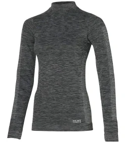 Premium Thermoshirt Dames met lange mouwen Zwart Melange