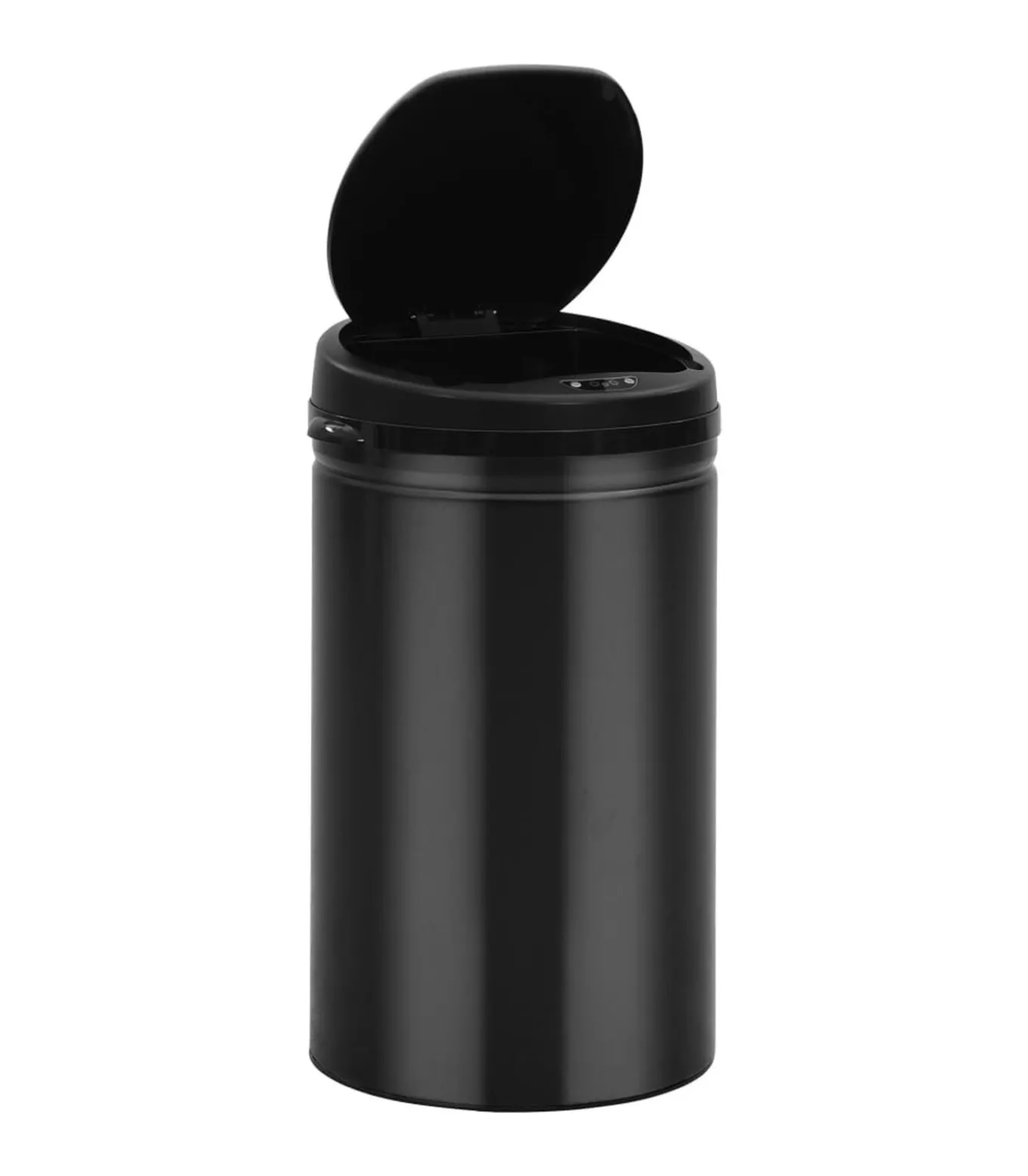 Prullenbak met automatische sensor 40 L koolstofstaal zwart