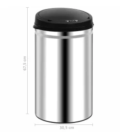 Prullenbak met automatische sensor 40 L roestvrij staal