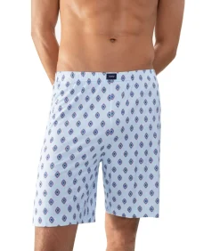 Pyjama Lounge Short Lichtblauw Print