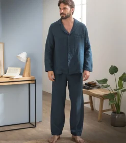 Pyjamajasje van linnen, herensnit, LINNENDROOM