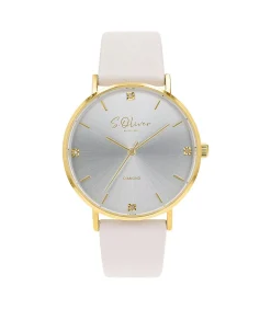 Quarzuhr voor dames, roestvrij staal | kunstleer