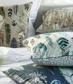 Quill natural Dekbedovertrek in katoen perkal met print