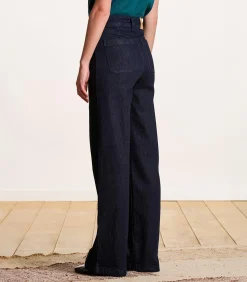 Rechte jeans met wijde pijpen van biologisch katoen