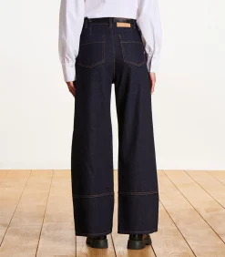 Rechte jeans van biologisch katoen in raw denim