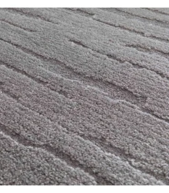 Rechthoekig laagpolig vloerkleed effen grijs patroon 160 x 230 cm