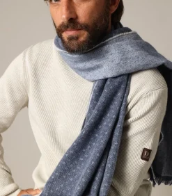 REGAN - Herensjaal met mini-patronen, zacht en elegant