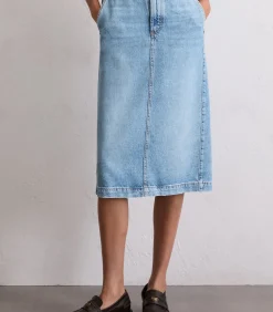 Regular denim rok