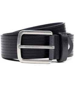 Riem Structuur Leer Navy