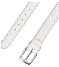 Riem Structuur Leer Wit