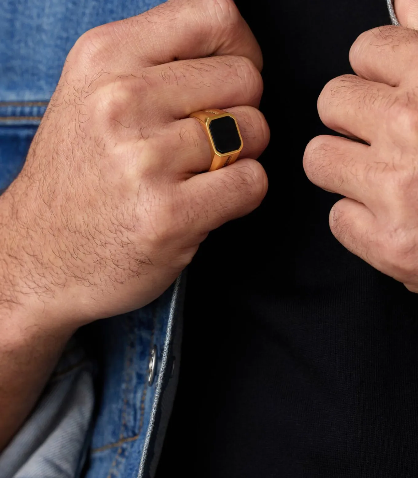 Ring Staal - goudkleurig