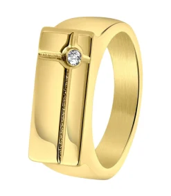 Ring Staal - goudkleurig
