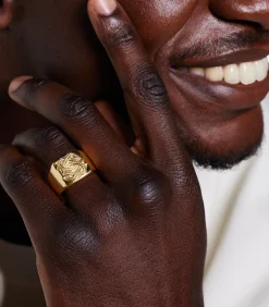 Ring Staal - goudkleurig