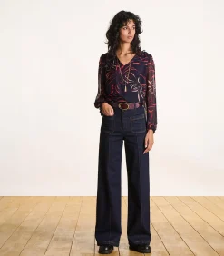 Rode leren riem met ovale gesp