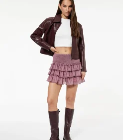 Rokshort Met Volants En Guipure Detail