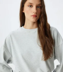 Ronde kraag Lange mouw Pyjama'S Gebreide Top