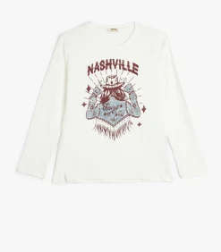 Ronde kraag Lange mouw T-shirt