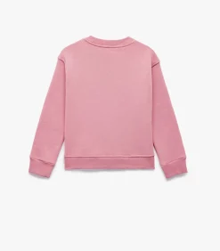 Roze Sweater Meisjes Lange Mouwen Ronde Hals Bedrukt