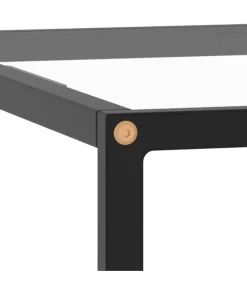 Salontafel met gehard glas 80x80x35 cm zwart