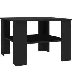 Salontafel 60x60x42 cm bewerkt hout zwart