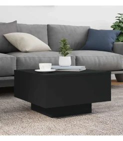 Salontafel 55x55x31 cm bewerkt hout zwart