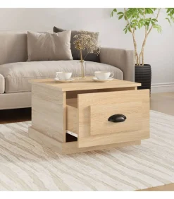 Salontafel 50x50x35 cm bewerkt hout sonoma eikenkleurig