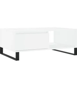 Salontafel 90x60x35 cm bewerkt hout wit