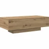 Salontafel 100x49,5x31 cm bewerkt hout artisanaal eikenkleur